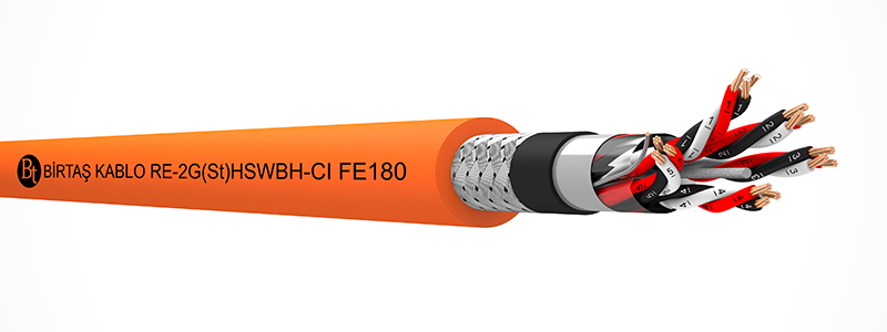 RE-2G(St)HSWBH-CI FE180  90°C / 500 V (~RE-2G(St)HQH) Cu-SI-OSCR-LSZH-SWB-LSZH-MT